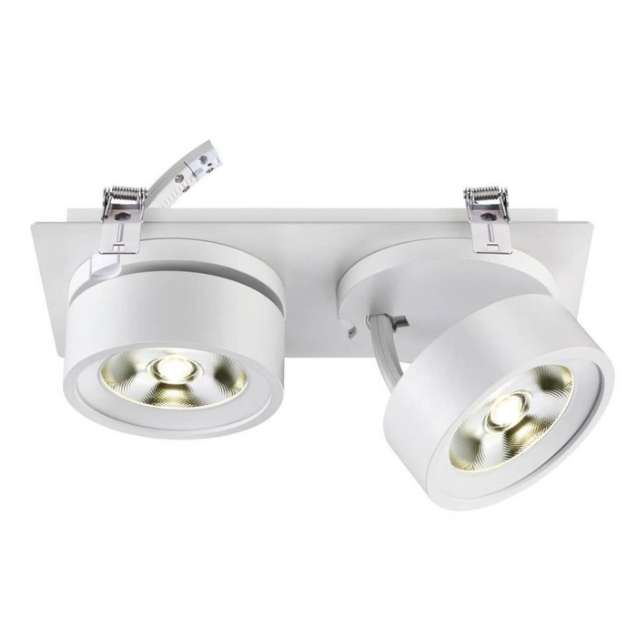 Встраиваемый светильник светодиодный Novotech, 25 Вт, 220 В, 290x140 мм, d=90 мм, белый