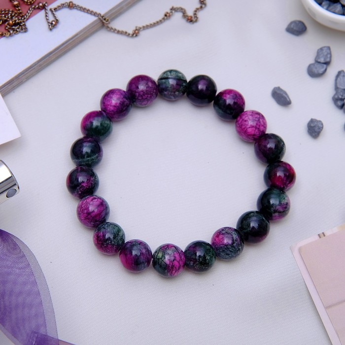 Браслет шар №10 "Турмалин"