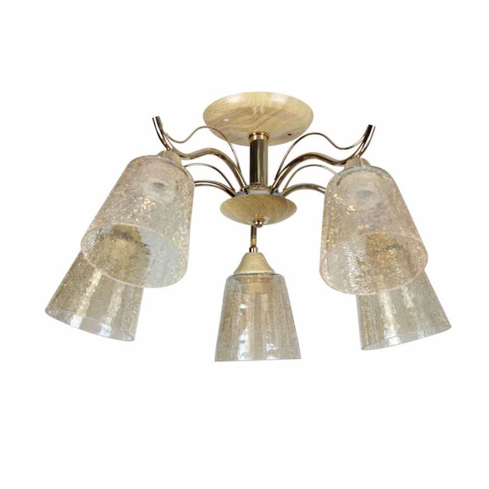 Люстра "Флавия" 5х60Вт Е27 золото 59,5x59,5x35см