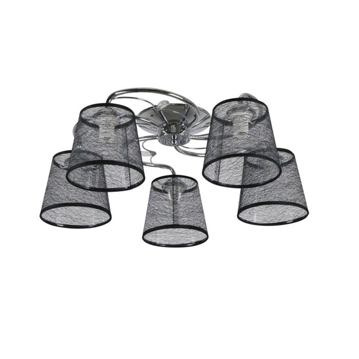 Люстра "Фиона" 5х60Вт Е27 хром 54x54x20см