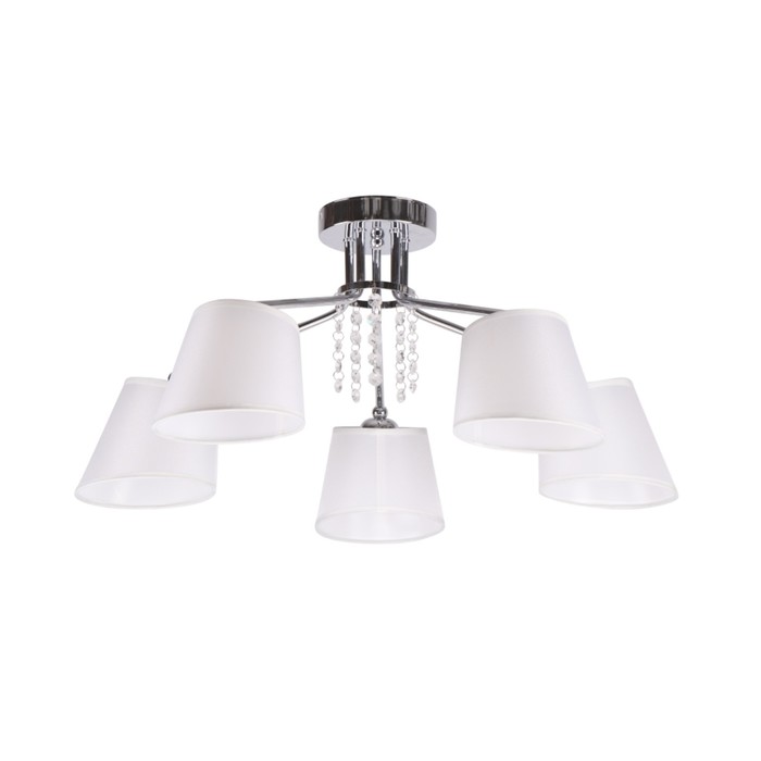 Люстра "Кайя" 5х60Вт Е27 хром 63x63x27см