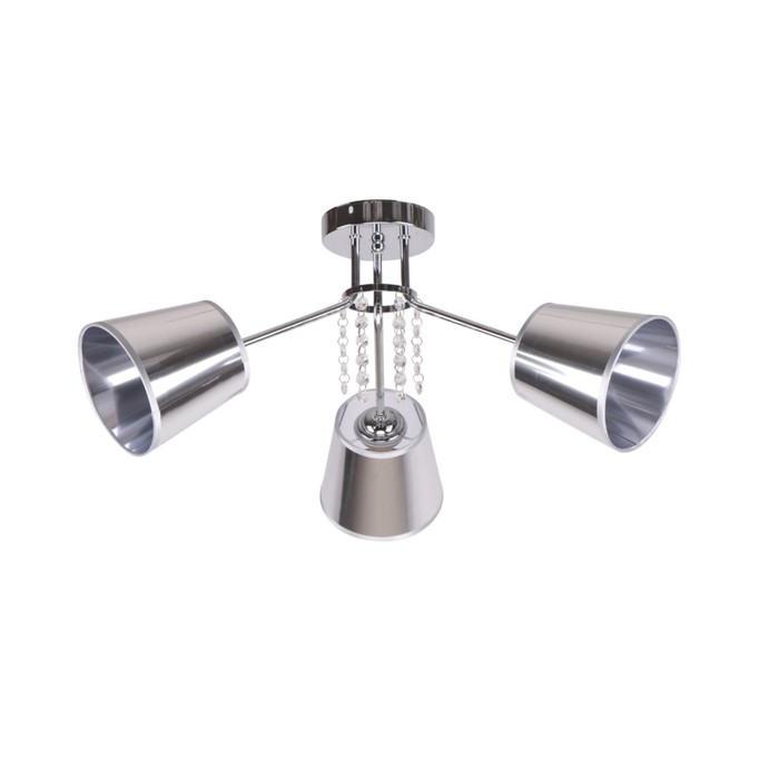 Люстра "Наталья" 3х60Вт Е27 хром 63x63x29см