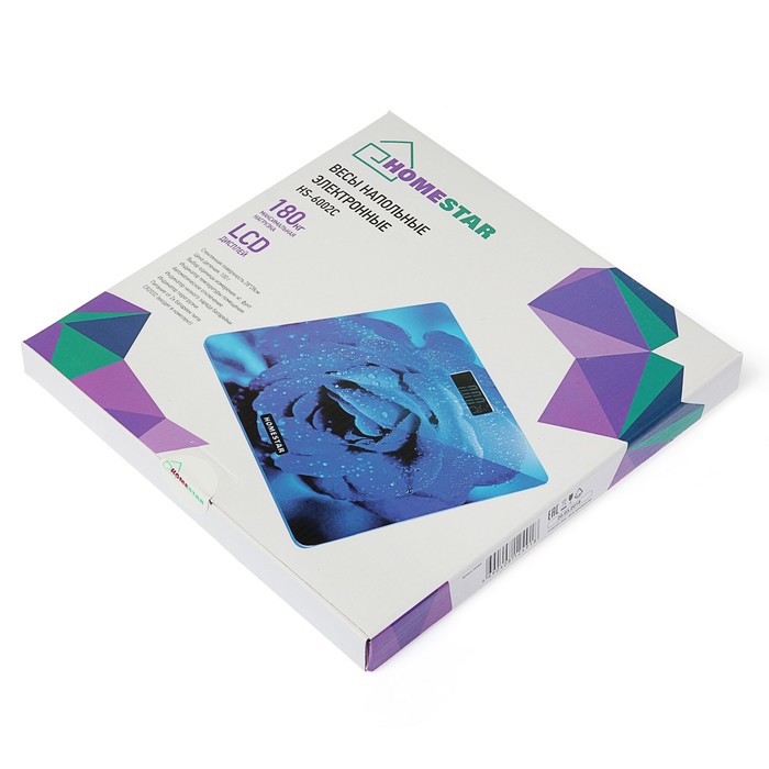 Весы напольные HOMESTAR HS-6002C, электронные, до 180 кг, синие