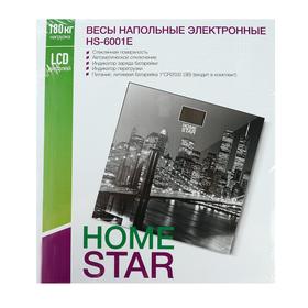 Весы напольные HOMESTAR HS-6001E, электронные, до 180 кг, картинка "Город" от Сима-ленд