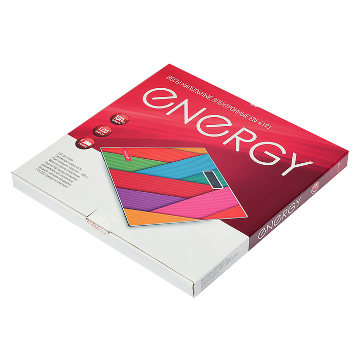 Весы напольные ENERGY EN-419J, электронные, до 180 кг, "узор"