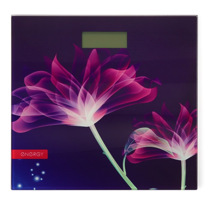 Весы напольные ENERGY EN-419G, электронные, до 180 кг, "цветы"