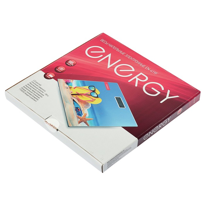 Весы напольные ENERGY EN-419F, электронные, до 180 кг, "пляж"