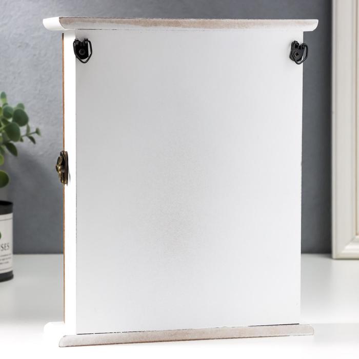 Ключница дерево 6 крючков "Два ключа" 26х19х6 см