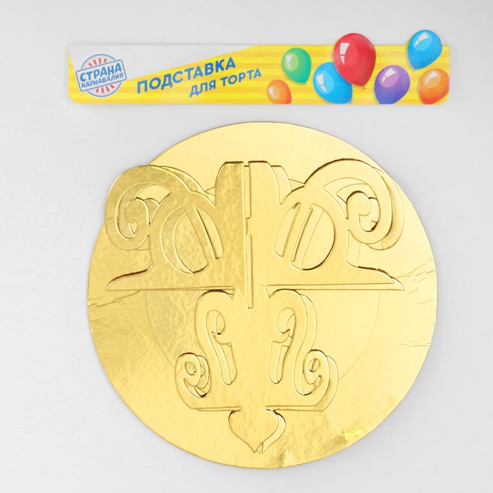 Подставка-подсвечник для кексов, цвет золото