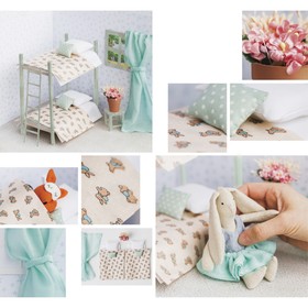Кроватка для игрушки–малютки «Для дружной семейки», набор для шитья, 21 × 29,7 × 1 см Ош