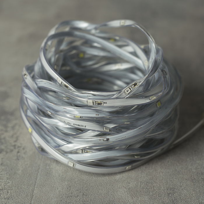 НИТЬ "Яркая лента" 10 м, SMD2835-260/20-12V, кон. 8 р. мерцание, Б/П в компл., МУЛЬТИ