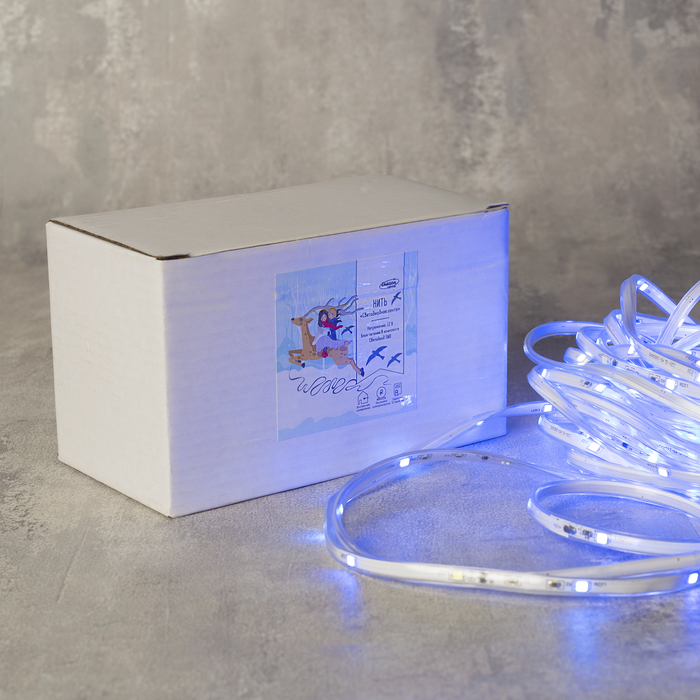 НИТЬ "На ель" 8 шт х 1,4 м. кольцо SMD2835-288/16-12V, кон. 8 р. мерц, Б/П в компл., МУЛЬТИ 36123