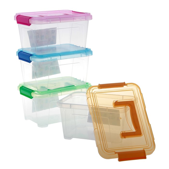 Контейнер для хранения, 24х17х13 см, цвет МИКС УЦЕНКА