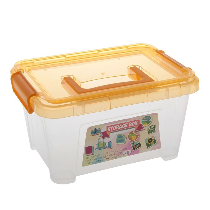 Контейнер для хранения, 24х17х13 см, цвет МИКС УЦЕНКА
