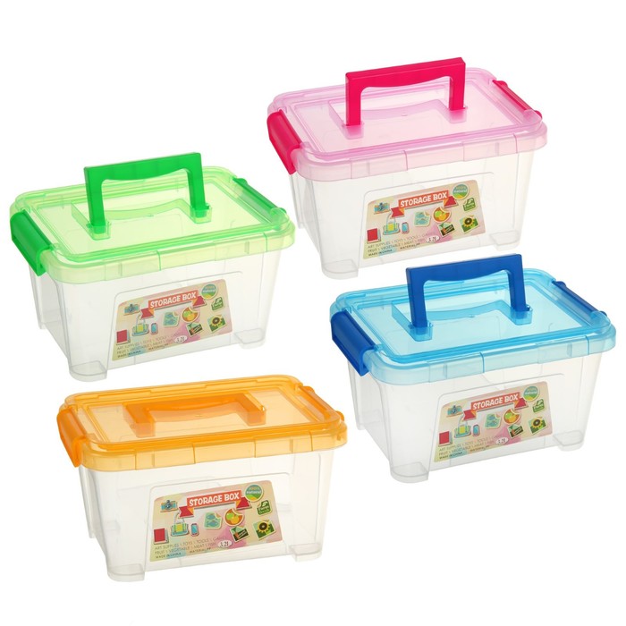 Контейнер для хранения, 24х17х13 см, цвет МИКС УЦЕНКА