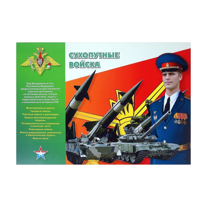 Набор плакатов "Вооружённые силы Российской Федерации" 4 плаката, А3