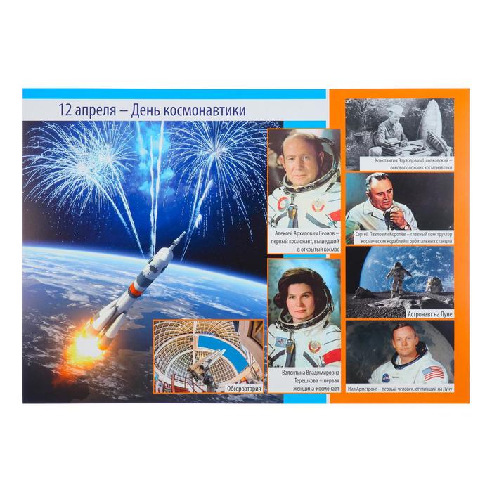 Набор плакатов "Космос" 4 плаката, А3
