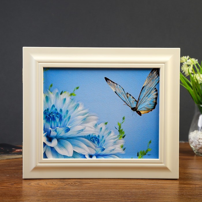 Ключница "Бабочка" Слоновая кость 26х31х4,5 см