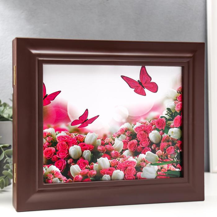 Ключница "Романтика" Орех  26х31х4,5 см