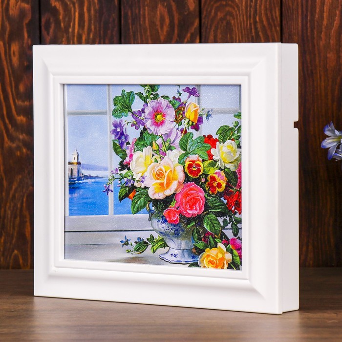 Ключница "Букет" Белая 26х31х4,5 см