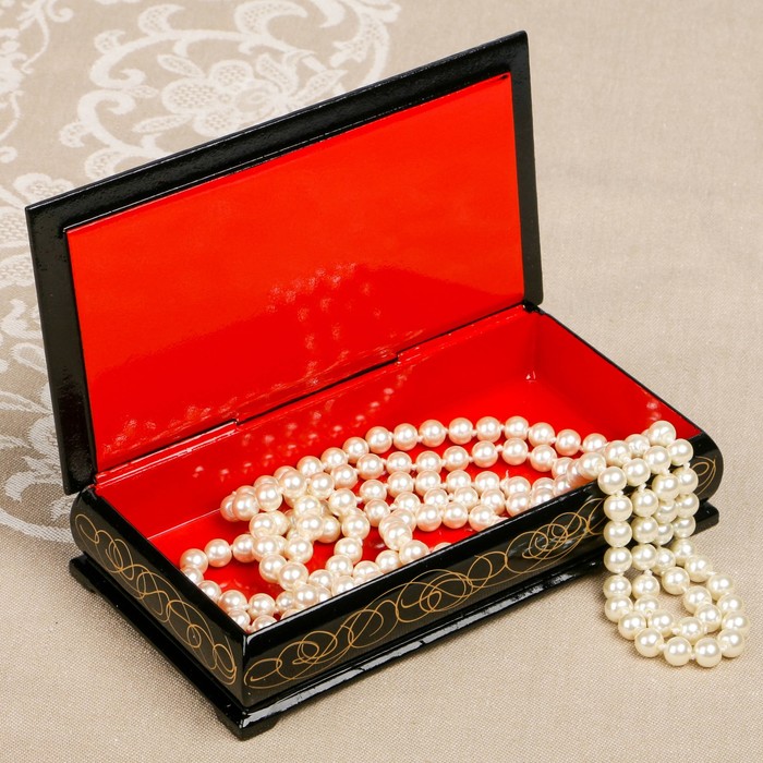 Шкатулка-купюрница «Летняя природа. Вид 22», лаковая миниатюра, 9х17 см