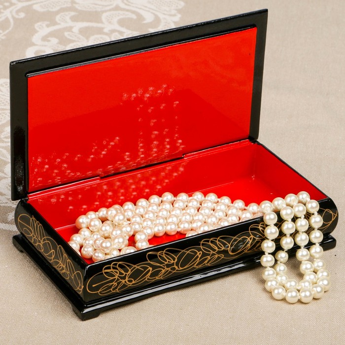 Шкатулка-купюрница «цветы. Вид 18», лаковая миниатюра, 9х17 см