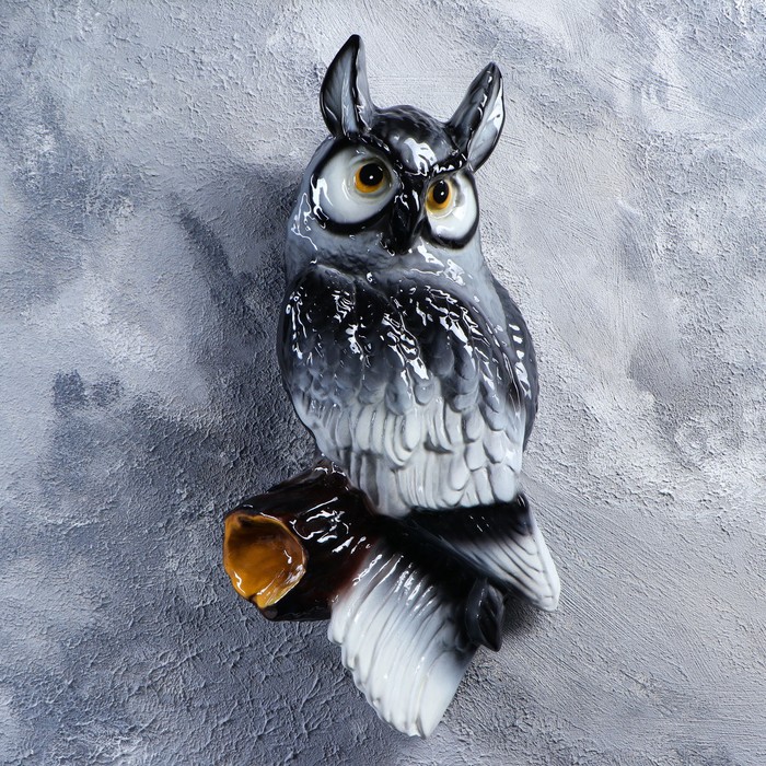 Садовая фигура "Сова на дереве"  гляне серый