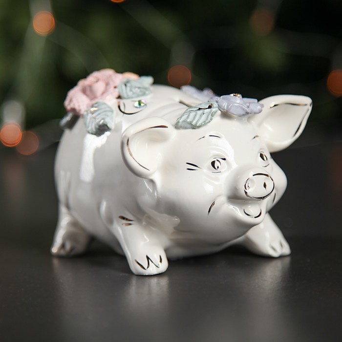 Копилка "Свинка Дося" , лепка большая