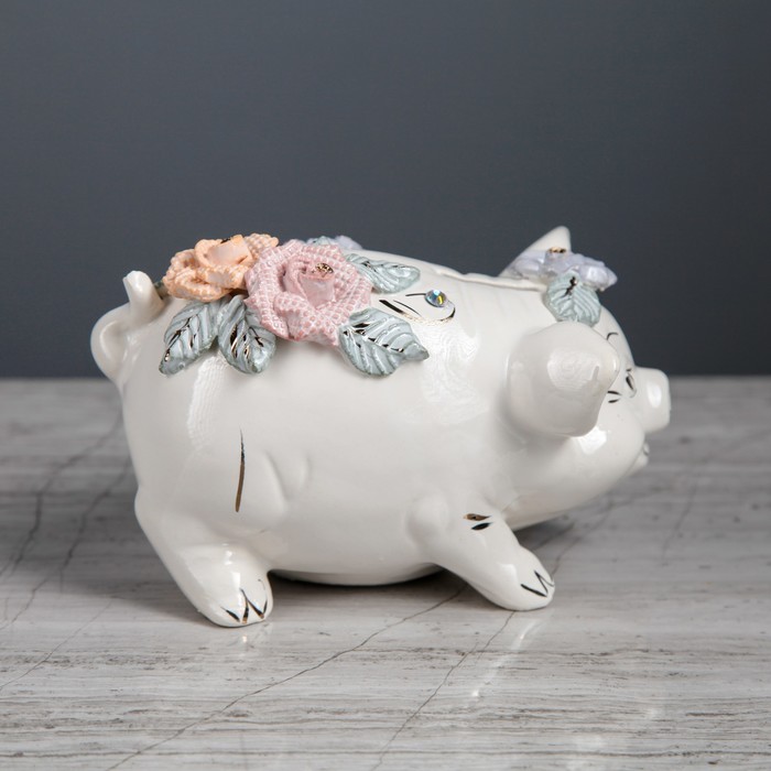 Копилка "Свинка Дося" , лепка большая