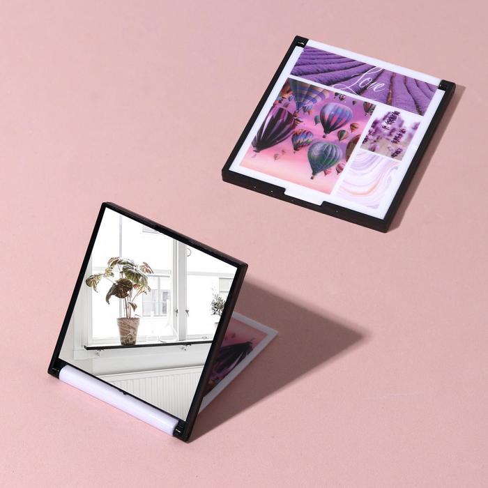 Зеркало складное "Елисейские поля", квадратное, одностороннее, без увеличения