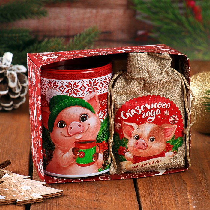 Набор "Чудес в Новом году", копилка, чай чёрный 25 г
