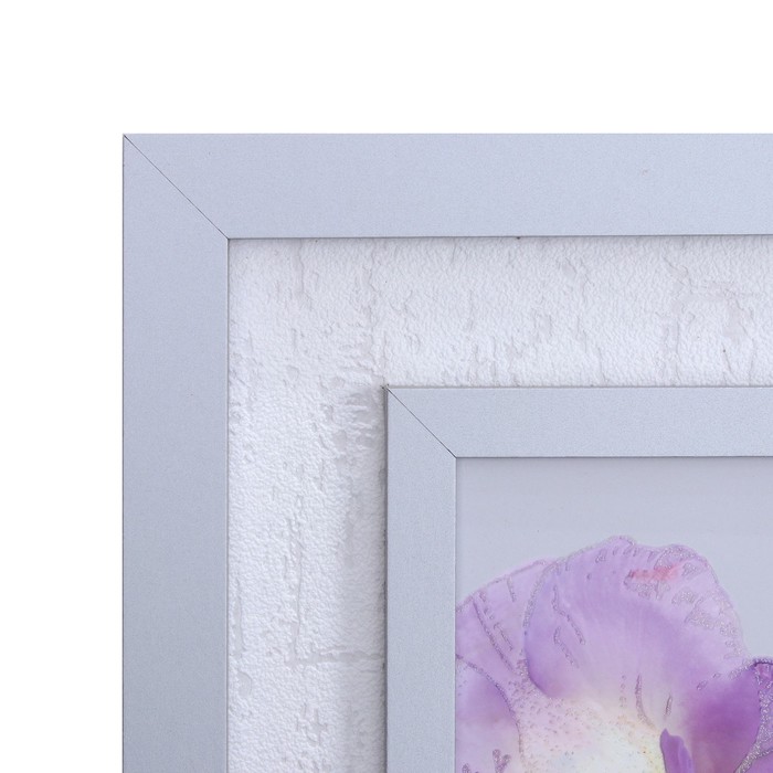 Картина "Цветы цвета неба" 43х107 см (25х25)