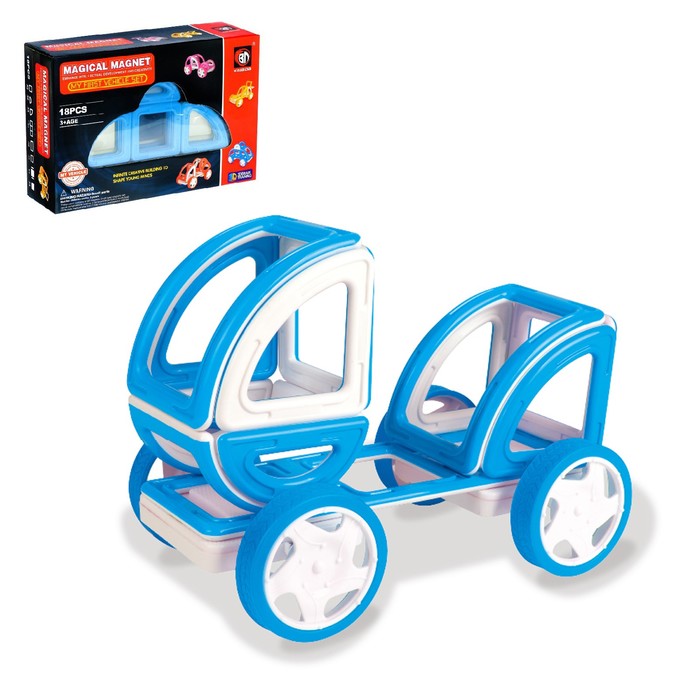 Конструктор магнитный «Моя первая машина», 18 деталей