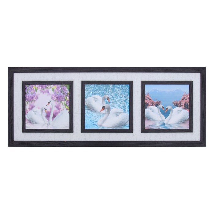 Картина "Белые птицы" 43х107 см (25х25)