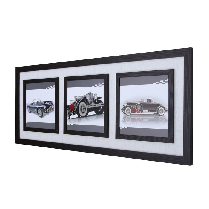 Картина "Ретро авто" 43х107 см (25х25) рамка микс
