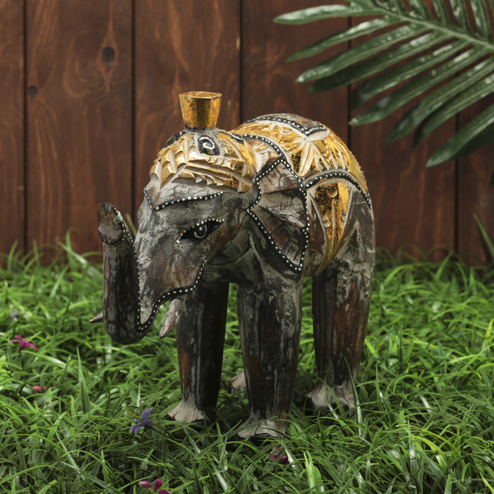 Сувенир дерево "Серый слоник" 27х10х25 см