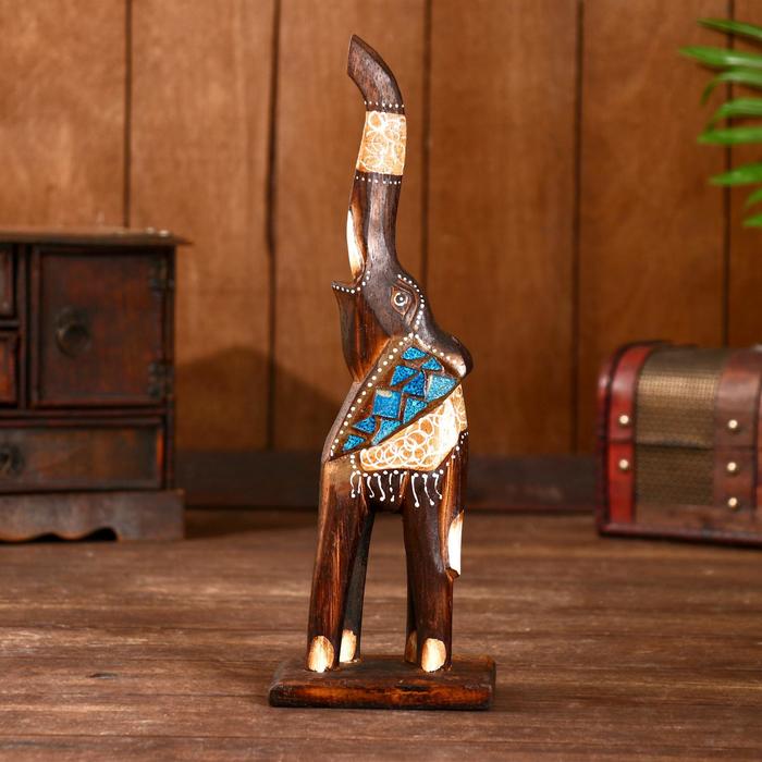 Сувенир дерево "Праздничный слоник" 10х5х30 см