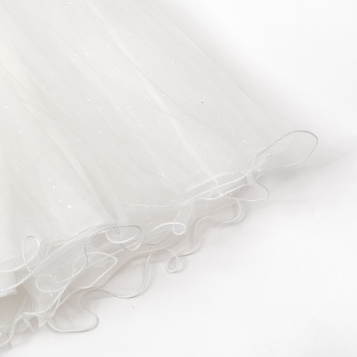 Платье нарядное для девочки "Нежные цветочки", рост 110-116 см, цвет белый