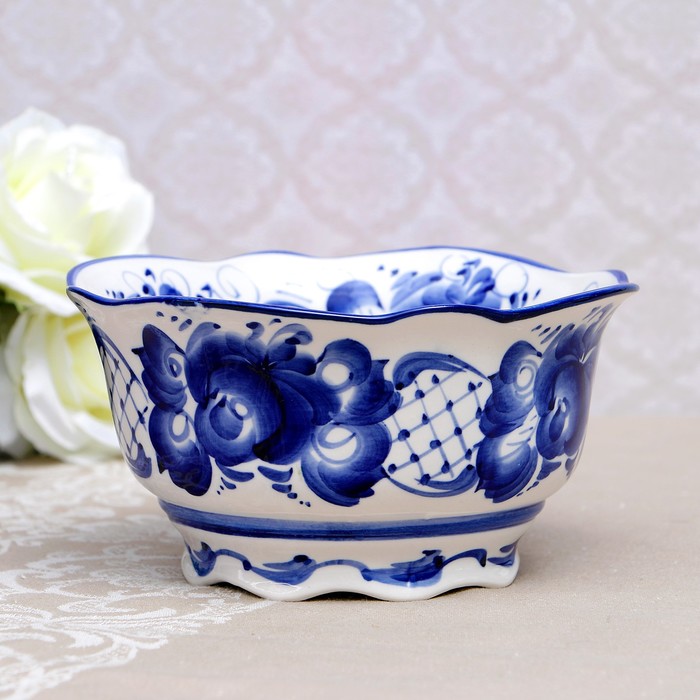 Салатник «Даниэла», 18×18×11 см, гжель