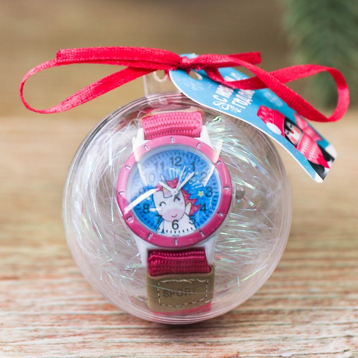 Часы детские наручные в шаре "Единорог", 6 см