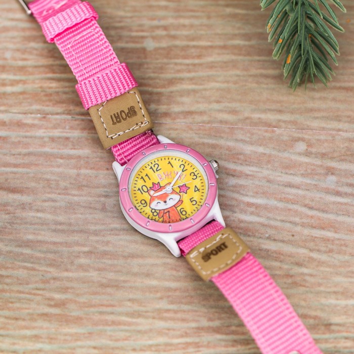 Часы детские наручные в шаре "Лисичка", 6 см