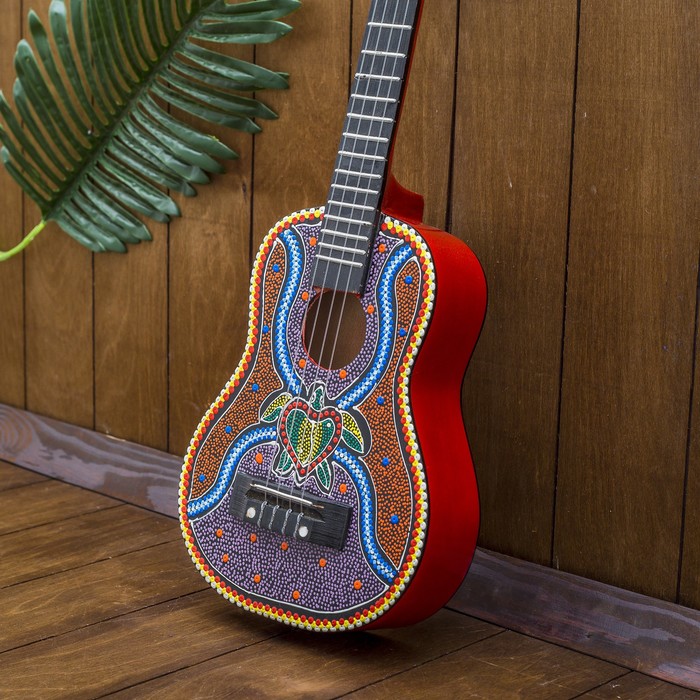 Музыкальный инструмент гитара-укулеле "Черепашка" 55х20х6 см