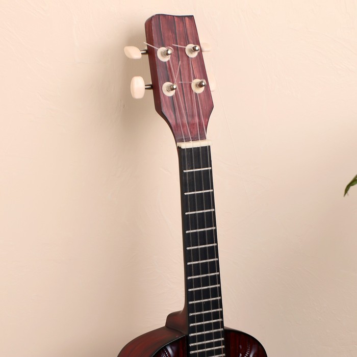 Музыкальный инструмент гитара-укулеле "Цветы" 55х20х6 см