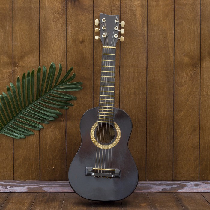 Музыкальный инструмент гитара "Тёмная" 70х23х8 см