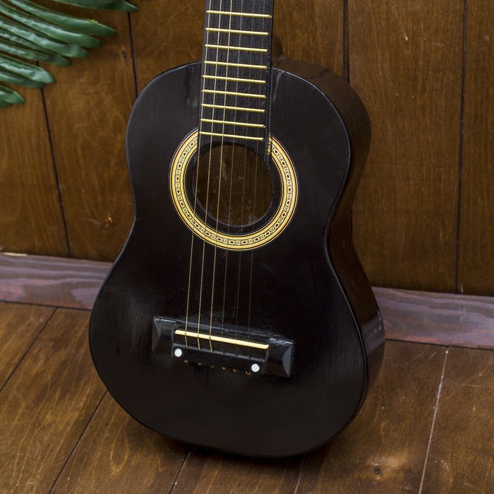 Музыкальный инструмент гитара "Тёмная" 70х23х8 см