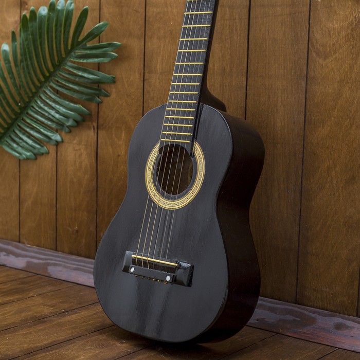 Музыкальный инструмент гитара "Тёмная" 70х23х8 см