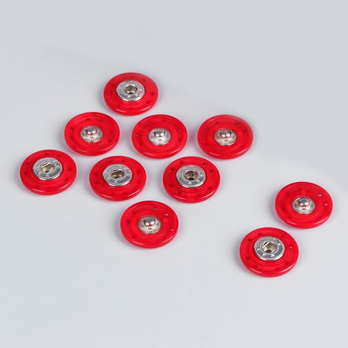 Кнопки пришивные d=23мм, цвет красный