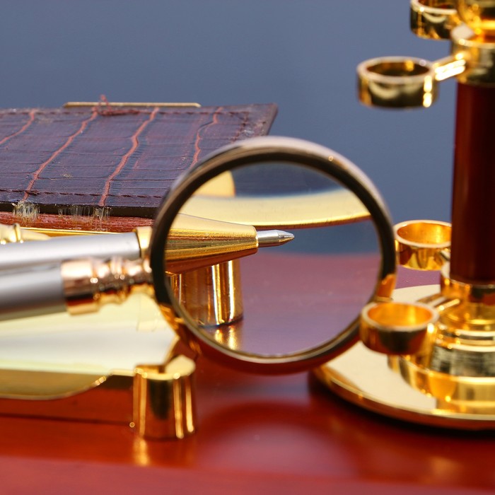 Набор настольный 5в1(глобус, лупа, нож д/писем, ручка, блок д/бумаги), 19х30 см