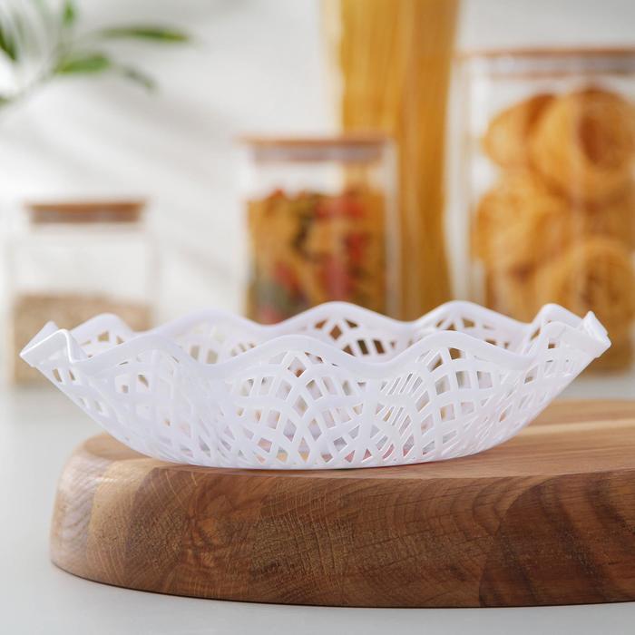 Ваза для хлеба и фруктов 20 см"Сетка", цвета МИКС