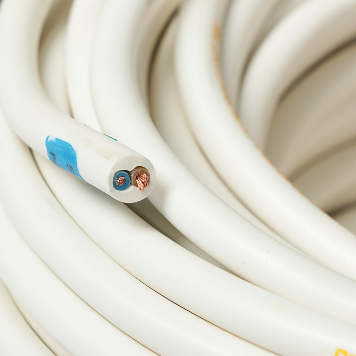 Провод "Альгиз К", ПВС, 2 х 1.5 мм2, 50 м, белый